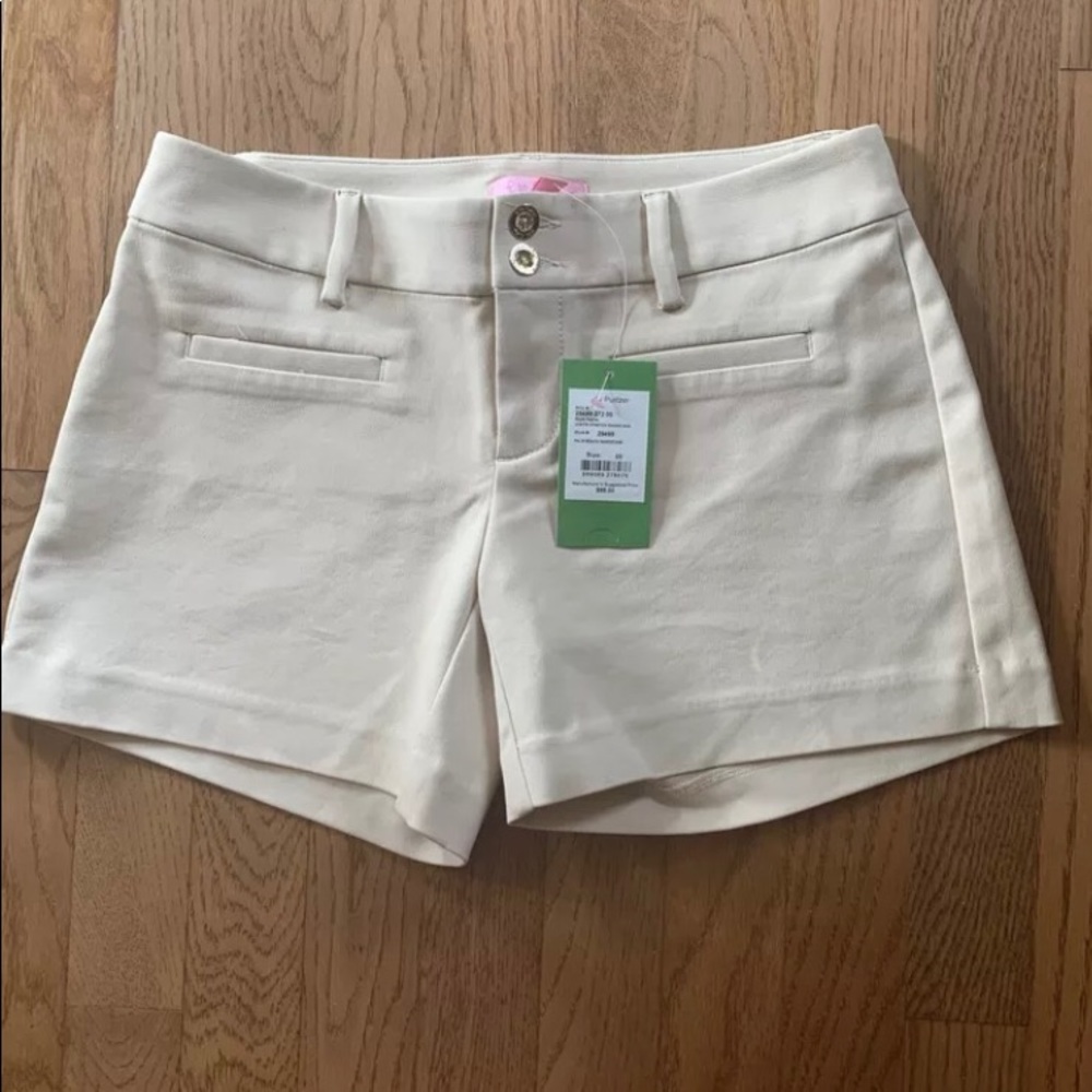 NWT Lilly Pulitzer Joette Stretch Dinner Short Tan Beige Sand 00